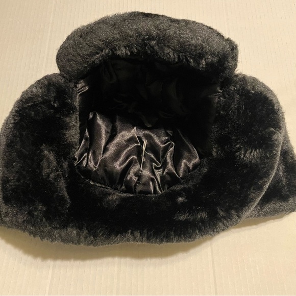 Northwest Territory Mens Black Tweed Trapper Hat w Flaps Cold Weather Hunt  M/L - Picture 6 of 7